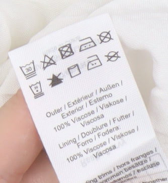 Bravissimo Women's White Polka Dot Dress - Size 10