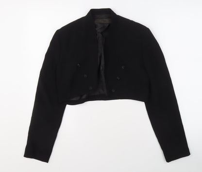 Ella Singh Women's Black Cropped Suit Jacket Size 8
