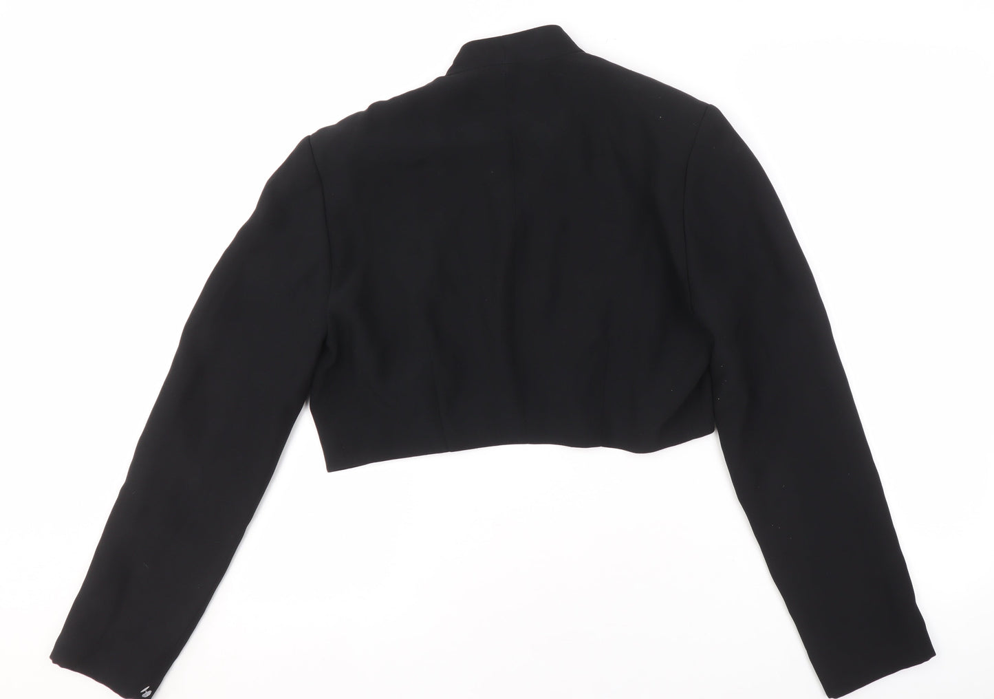 Ella Singh Women's Black Cropped Suit Jacket Size 8