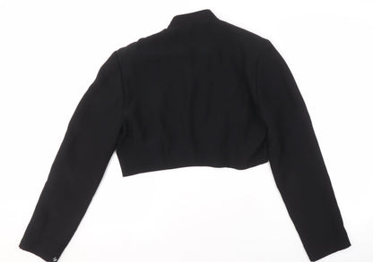 Ella Singh Women's Black Cropped Suit Jacket Size 8