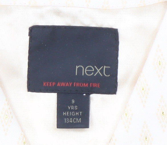 Next Boys Ivory Waistcoat, Size 9, Formal Three-Button