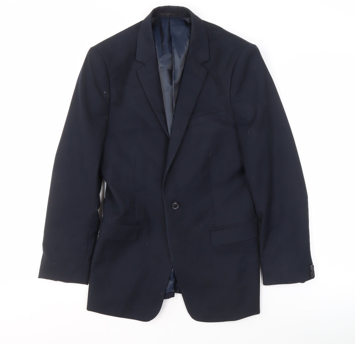 Mens UK Size 38 Topman Regular Blue Suit Jacket