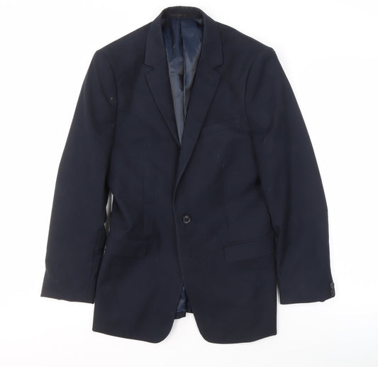 Mens UK Size 38 Topman Regular Blue Suit Jacket