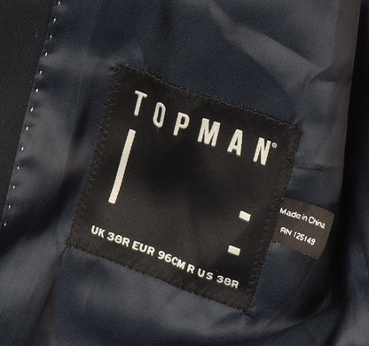 Mens UK Size 38 Topman Regular Blue Suit Jacket