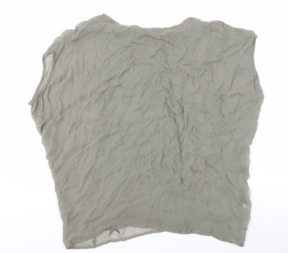 Womens UK Size 10 Mint Velvet Green Basic Blouse