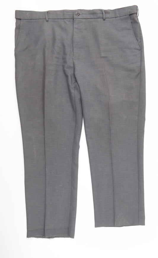 Farah Men's Grey Trousers Size 46 Classic Fit