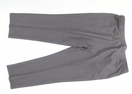 Farah Men's Grey Trousers Size 46 Classic Fit