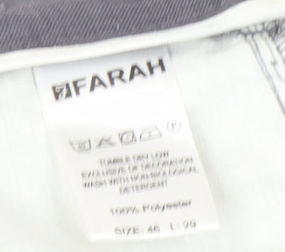Farah Men's Grey Trousers Size 46 Classic Fit