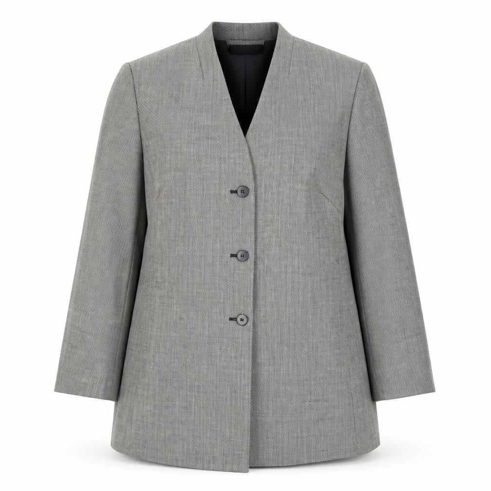 Alexon Women's Grey Suit Jacket Size 16 Wool Blend
