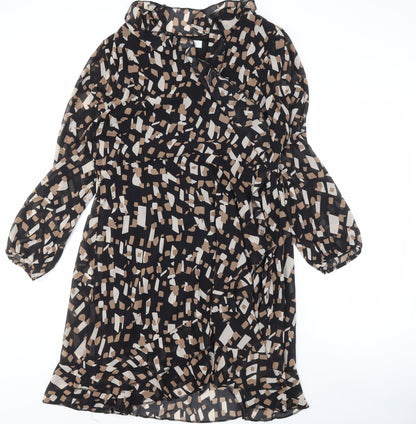 Blue Vanilla Women's Black Geo Dress - Size 16