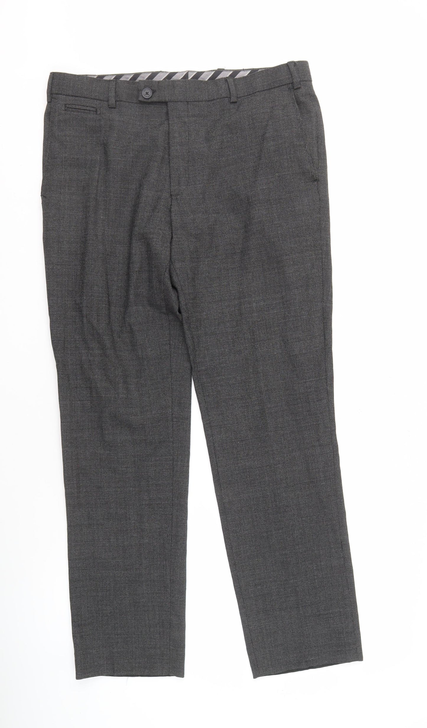 Jeff Banks Men's Grey Dress Pants - 36R Regular Fit