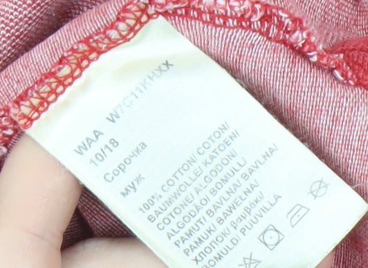 Wrangler Men's Red Polo Shirt, L, Short Sleeve, Casual