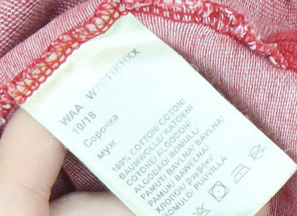 Wrangler Men's Red Polo Shirt, L, Short Sleeve, Casual