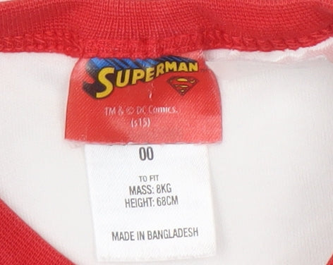 Superman Unisex Baby T-Shirt 3-6 Months Multicoloured Cotton