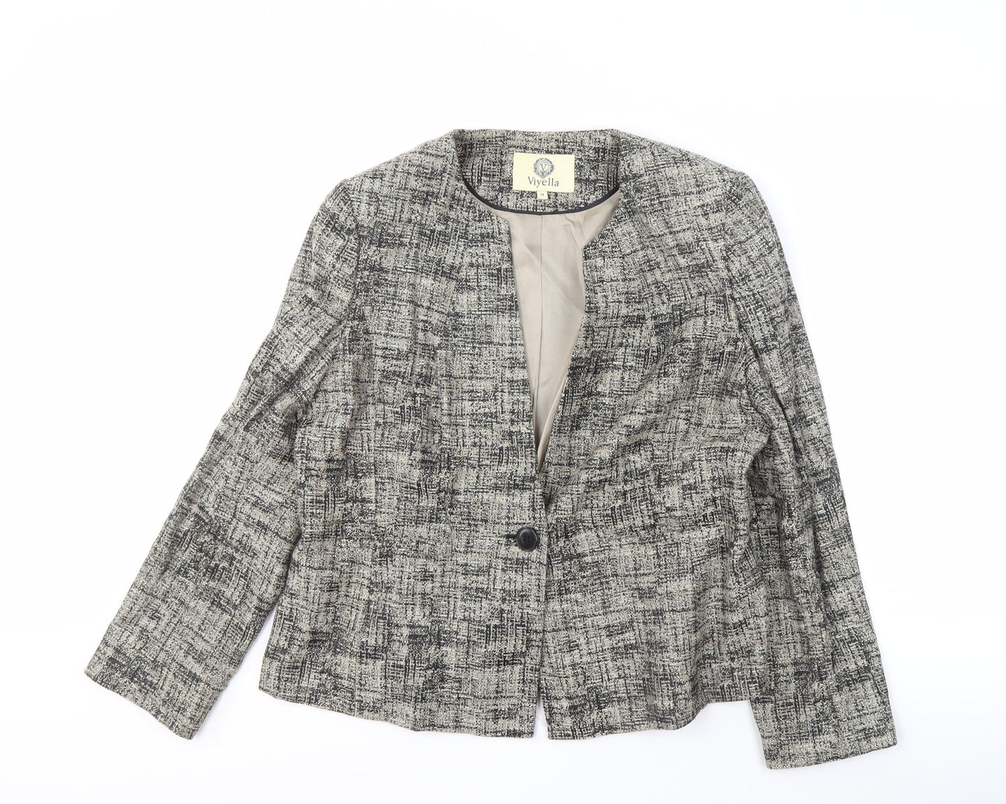 Viyella Women's Grey Flecked Blazer Size 14