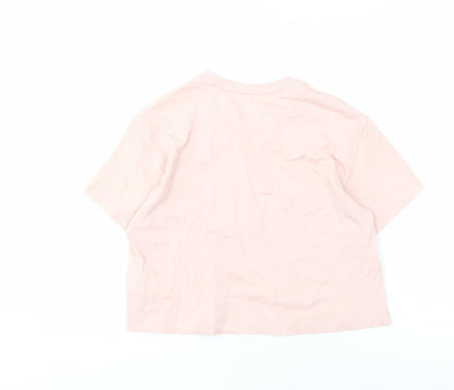 Puma Girls Pink T-Shirt 11-12 Years Logo Short Sleeve Casual