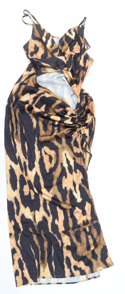 PrettyLittleThing Women's Animal Print Slip Dress
