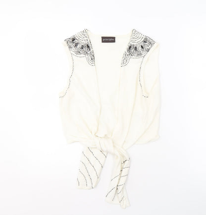 Womens UK Size 14 Principles White Vest Jumper