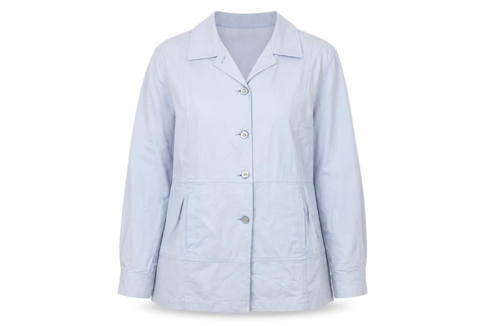 Viyella Women's Blue Cotton Jacket Size 12 Petite