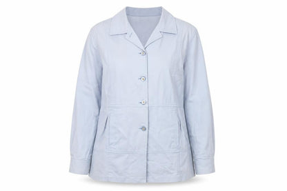 Viyella Women's Blue Cotton Jacket Size 12 Petite