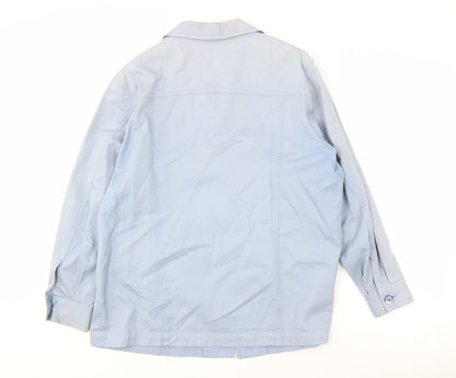 Viyella Women's Blue Cotton Jacket Size 12 Petite