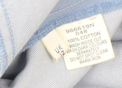 Viyella Women's Blue Cotton Jacket Size 12 Petite