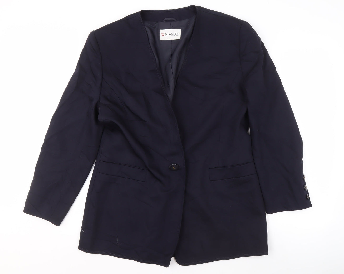 Windsmoor Women's Blue Wool Blazer Size 14