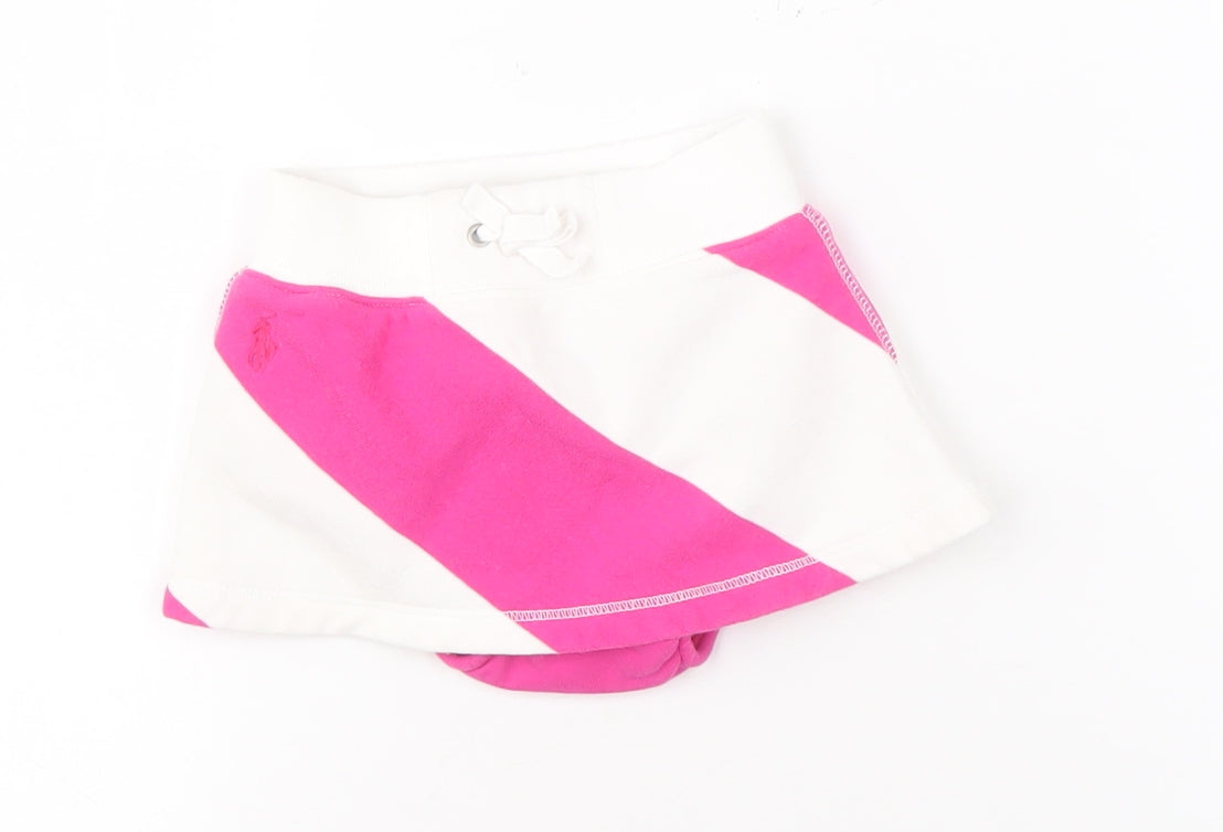 Ralph Lauren Girls Pink White Skort 9-12 Months Athletic Style