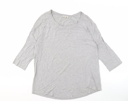 Womens UK Size S Hobbs Grey Basic T-Shirt