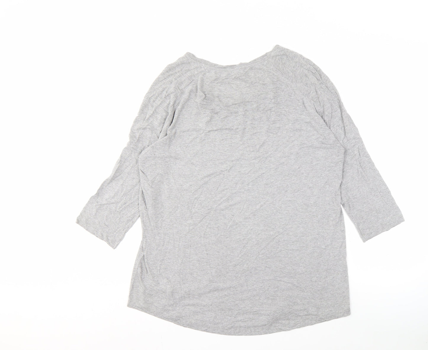 Womens UK Size S Hobbs Grey Basic T-Shirt