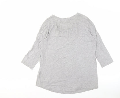 Womens UK Size S Hobbs Grey Basic T-Shirt