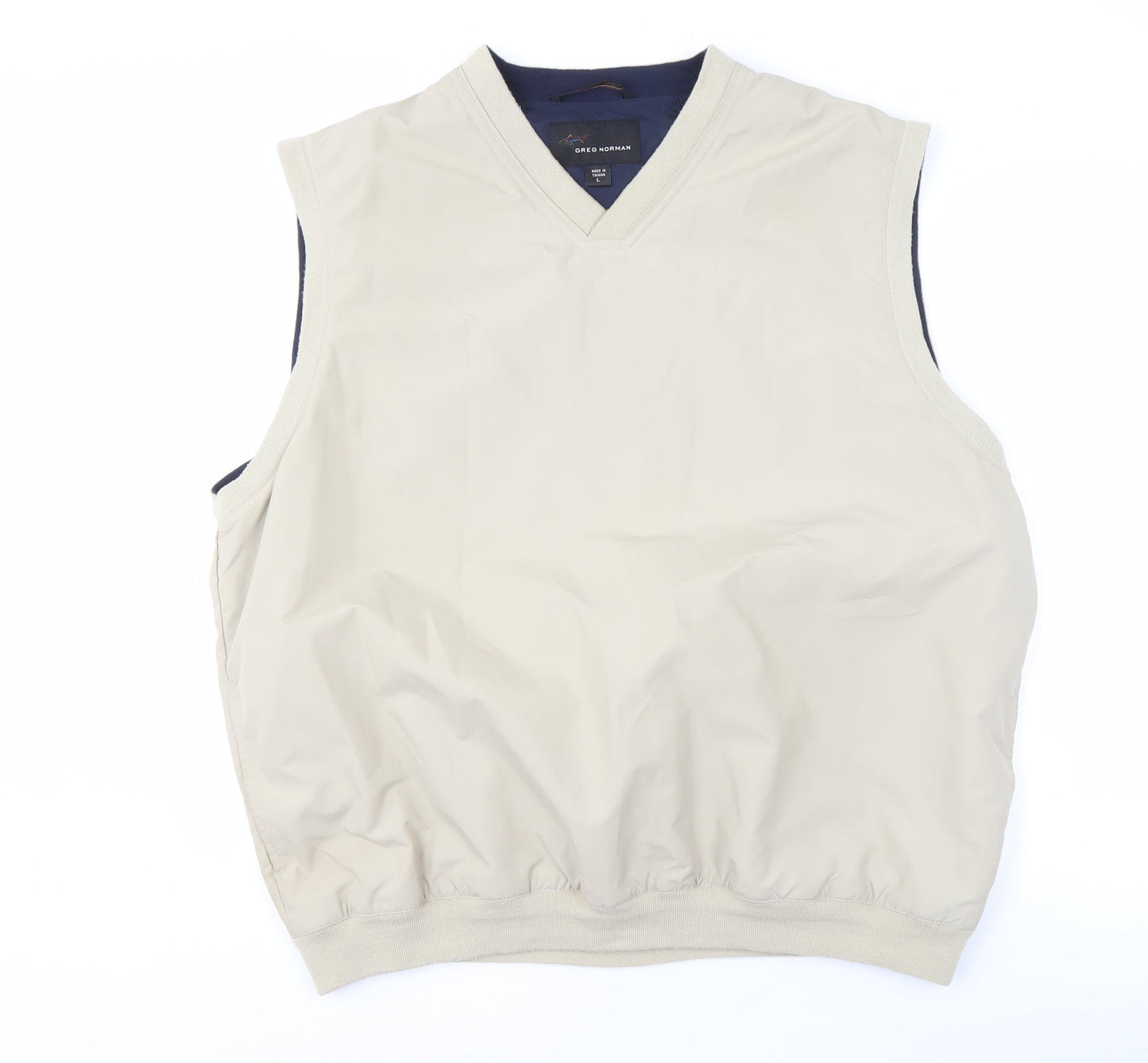 Mens UK Size L Greg Norman Beige Gilet