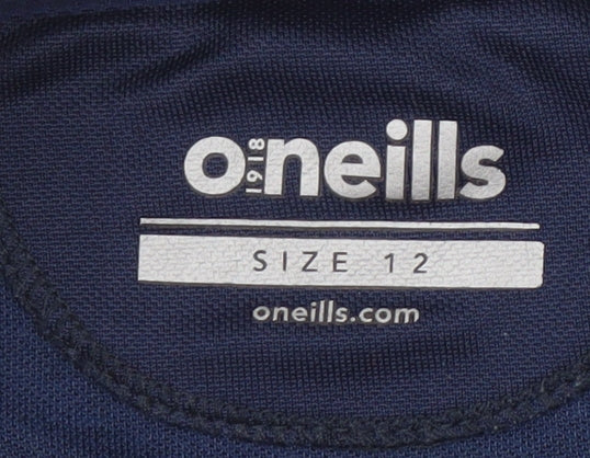 O'Neills Unisex Blue 1/4 Zip Rugby Sweatshirt Size 12