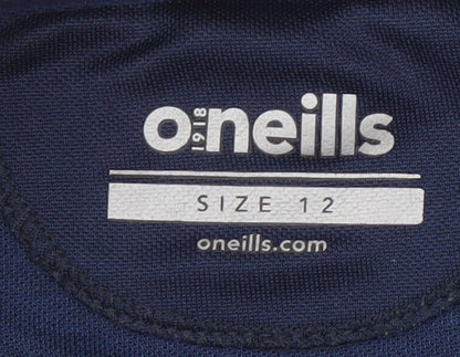 O'Neills Unisex Blue 1/4 Zip Rugby Sweatshirt Size 12