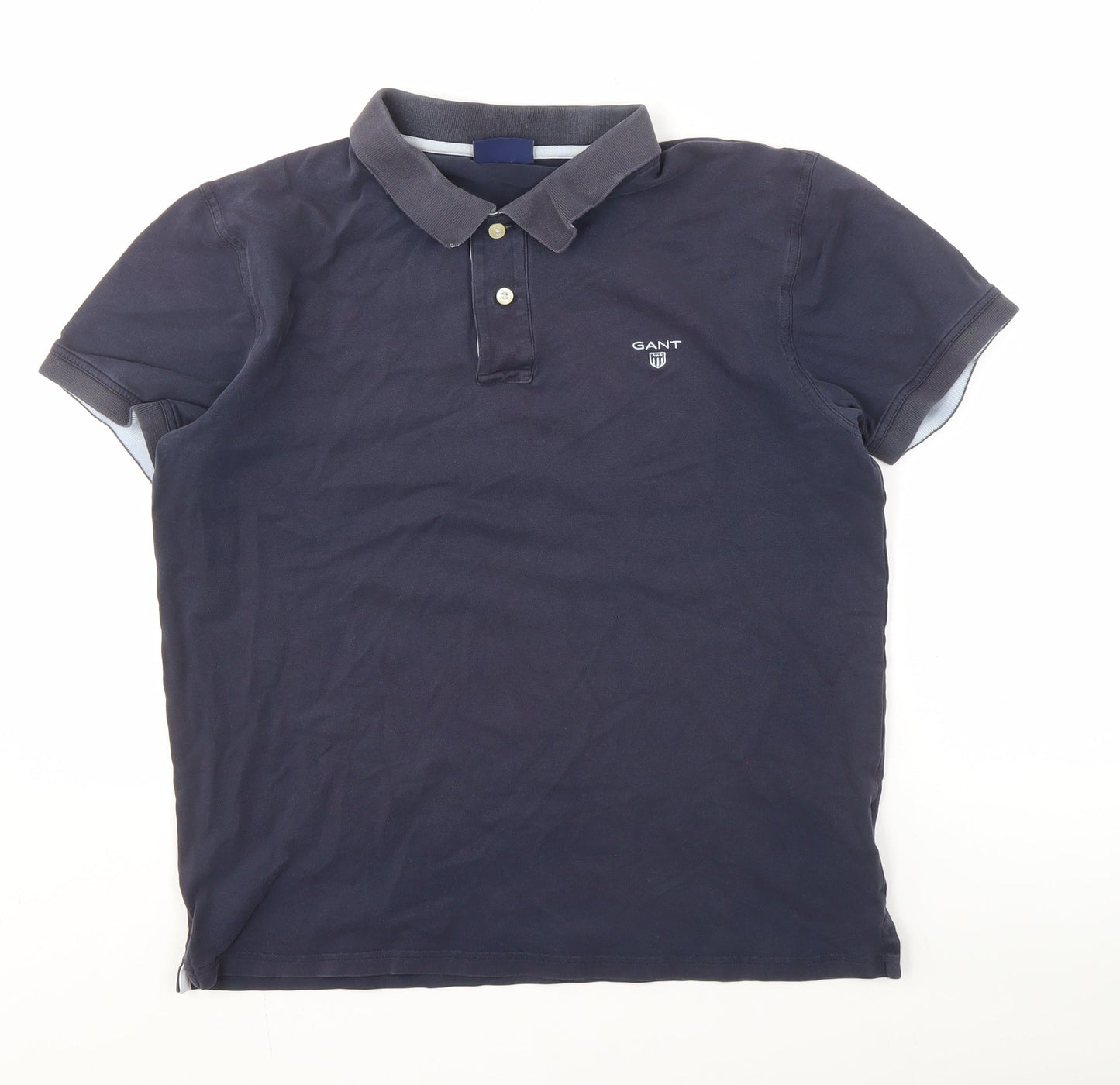 GANT Men's Blue Polo Shirt - Size L, Logo Accent