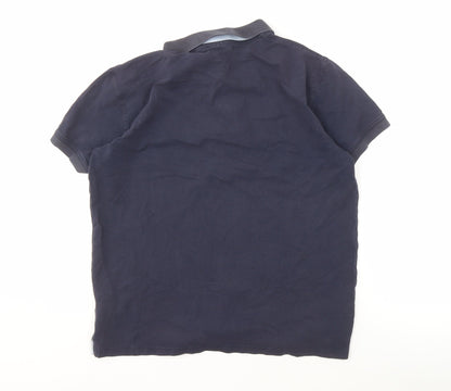 GANT Men's Blue Polo Shirt - Size L, Logo Accent