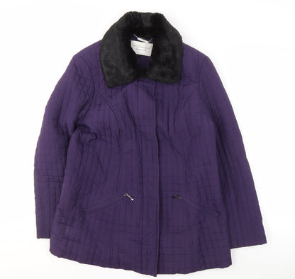 Womens UK Size S Windsmoor Purple Quilted Coat