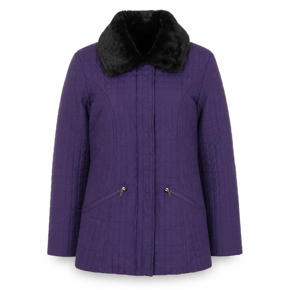 Womens UK Size S Windsmoor Purple Quilted Coat