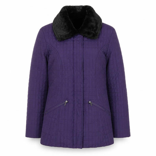 Womens UK Size S Windsmoor Purple Quilted Coat