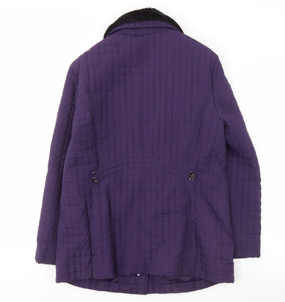 Womens UK Size S Windsmoor Purple Quilted Coat
