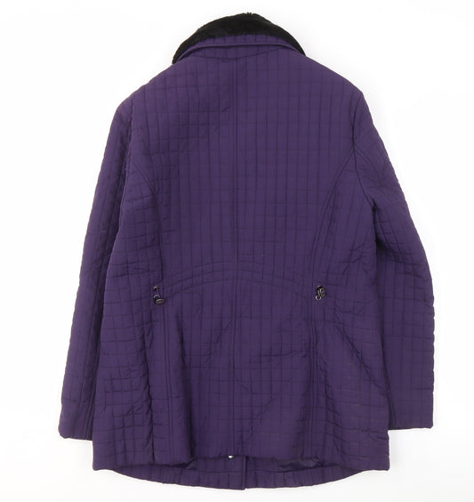 Womens UK Size S Windsmoor Purple Quilted Coat