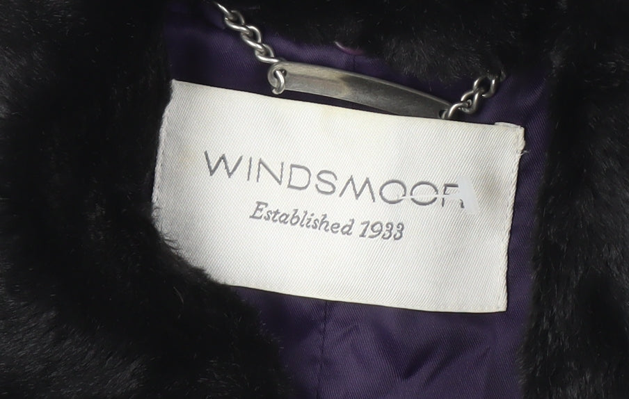 Womens UK Size S Windsmoor Purple Quilted Coat