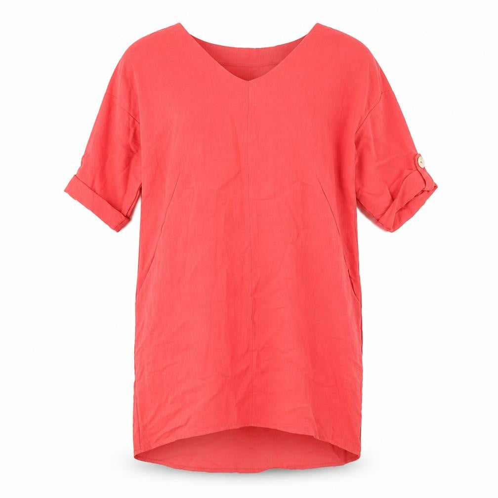 Viza Viza Women's Red Shift Dress M, Casual Spring Style