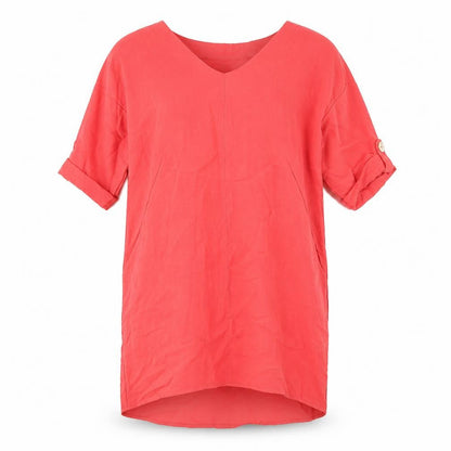 Viza Viza Women's Red Shift Dress M, Casual Spring Style
