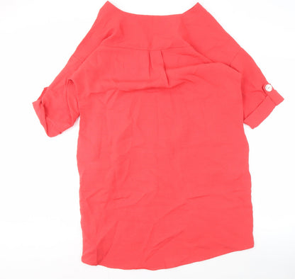 Viza Viza Women's Red Shift Dress M, Casual Spring Style