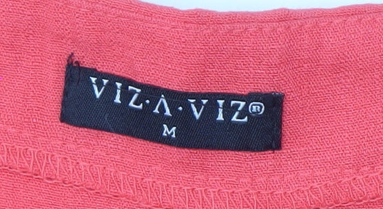 Viza Viza Women's Red Shift Dress M, Casual Spring Style