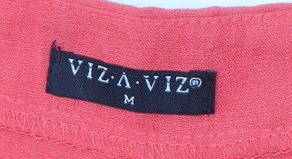 Viza Viza Women's Red Shift Dress M, Casual Spring Style