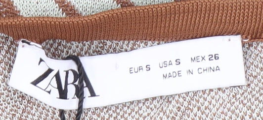 Womens UK Size 8 Zara A-Line Knit Skirt