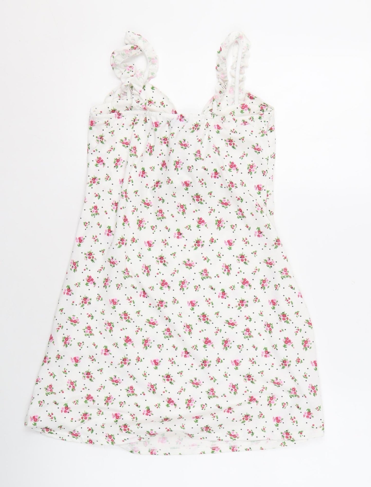 Pink Vanilla Women's White Floral Dress Size 10