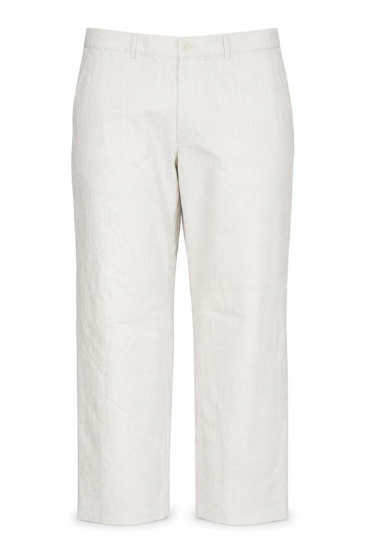 Front view of Farah Beige unisex trousers, size 10, polyester blend